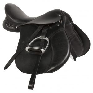 BLACK ALL PURPOSE ENGLISH RIDING HORSE SADDLE 15 16 17 18